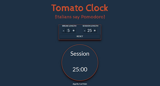 Image of pomodoro timer application